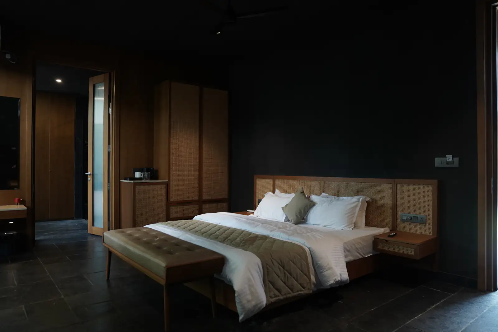 Deluxe room with timber and linen